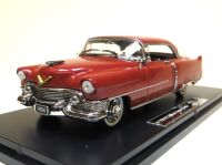 1954 CADILLAC COUPE DEVILLE, DARK RED.