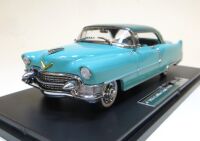 1955 CADILLAC COUPE DEVILLE, TWO-TONE GREEN.