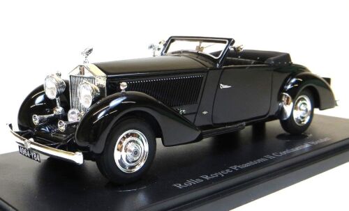 1950 ROLLS-ROYCE PHANTOM III, OPEN CONTINENTAL BY BINDER, BLACK. LTD: 333.