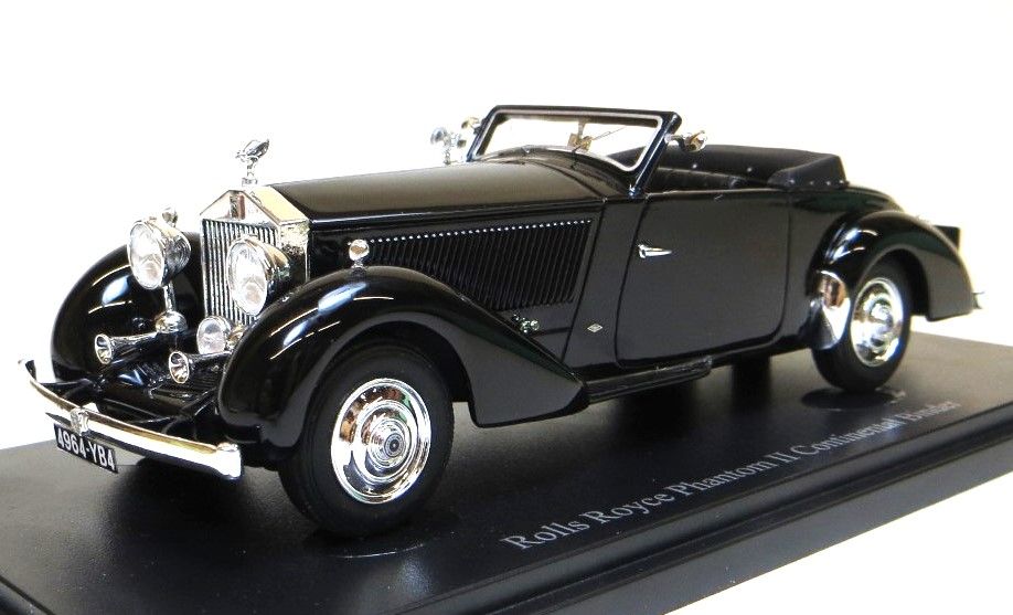 AUTOCULT: 1930 ROLLS-ROYCE PHANTOM II, OPEN CONTINENTAL BY BINDER, BLACK. LTD: 333.