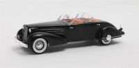 1 1937 CADILLAC  V16 DUAL COWL SPORT PHAETON, BLACK WITH ORANGE INTERIOR.