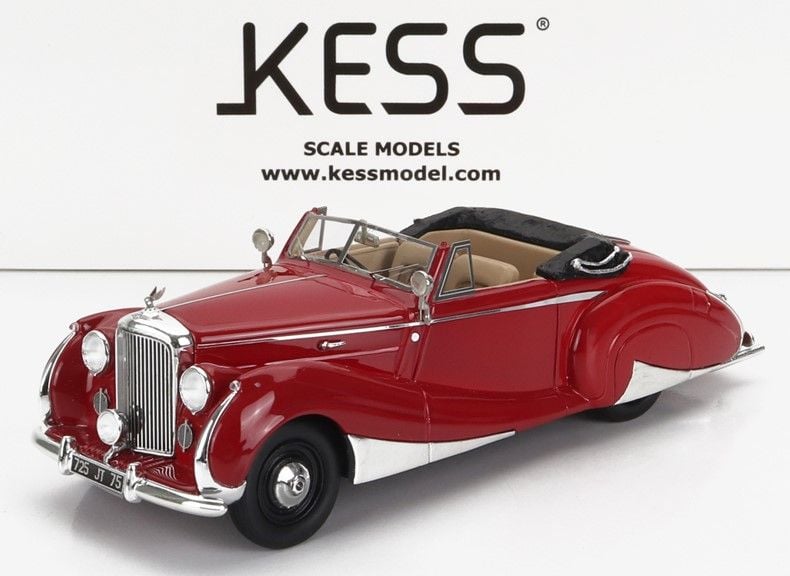 1 1947 BENTLEY MK VI COUPE CABRIO, BY FRANAY, OPEN, RED.