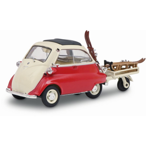 BMW ISETTA BUBBLE CAR + TRAILER AND SKIS.