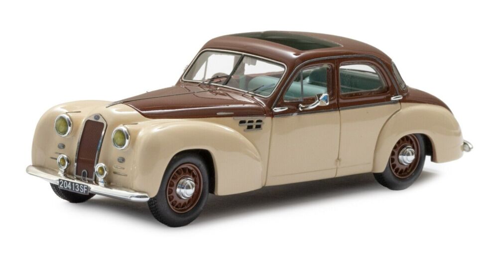Voiture Modèle Résine Delage D6-3L Limousine Autobineau 1948-1954 - 1/43 Résine Tout Monté - Bleu Modèle Réduit Delage