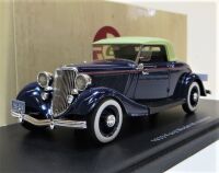 GONE!! ESVAL, 1933-4 FORD MODEL 40, CLOSED, BLUE.