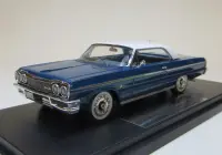 GOLDVARG: 1964 CHEVROLET IMPALA, WHITE OVER LAGOON AQUA.