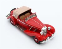 1935 MERCEDES BENZ 500K CORSICA DROPHEAD COUPE, HALF-OPEN, RED.