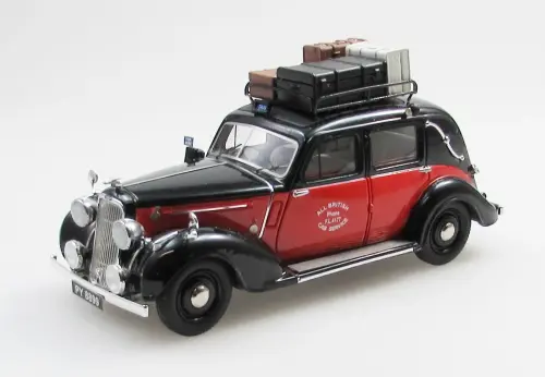 1 1938 HUMBER SUPER SNIPE TAXI WITH LUGGAGE. BLACK OVER RED.