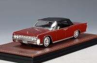 GLM: 1964 LINCOLN CONTINENTAL FOUR-DOOR CLOSED CONVERTIBLE; FIESTA RED.