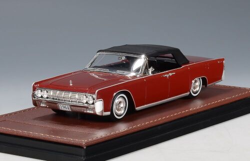GLM: 1964 LINCOLN CONTINENTAL FOUR-DOOR CLOSED CONVERTIBLE; FIESTA RED.