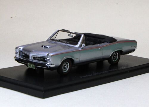 1966 PONTIAC GTO, OPEN CONVERTIBLE, SILVER.
