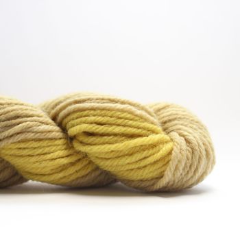Yellowhammer, hand dyed with goldenrod and comfrey.  Pure Merino DK