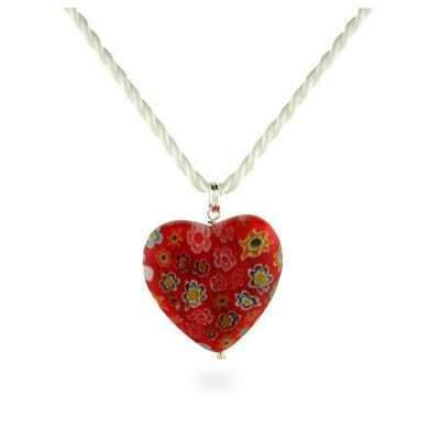 Find my soul mate murano glass loveheart charmed amulet