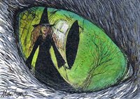 Cats eyes are windows enabling us to see in to an other world - art print