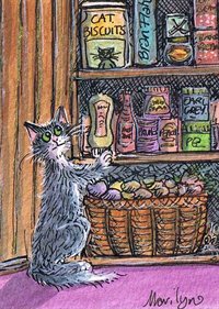 Cats in the cupbpard - art print