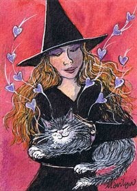 Cats purr massages the heart - art print