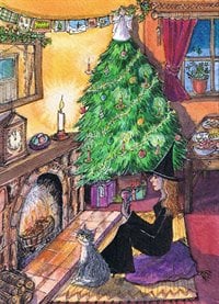 Christmas night - art print