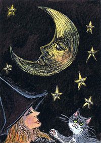 I see the moon - art print