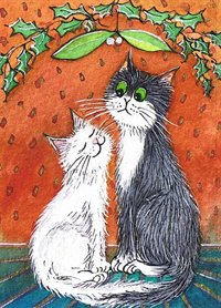 Mistletoe kiss - art print