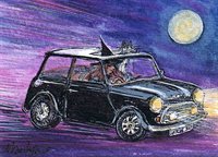 Riding in my car - Art print
