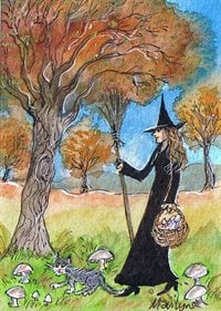 The mushroom hunt - Art print