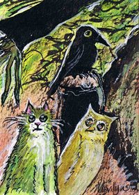Waiting for dinner in the Witch's kitchen - Art print