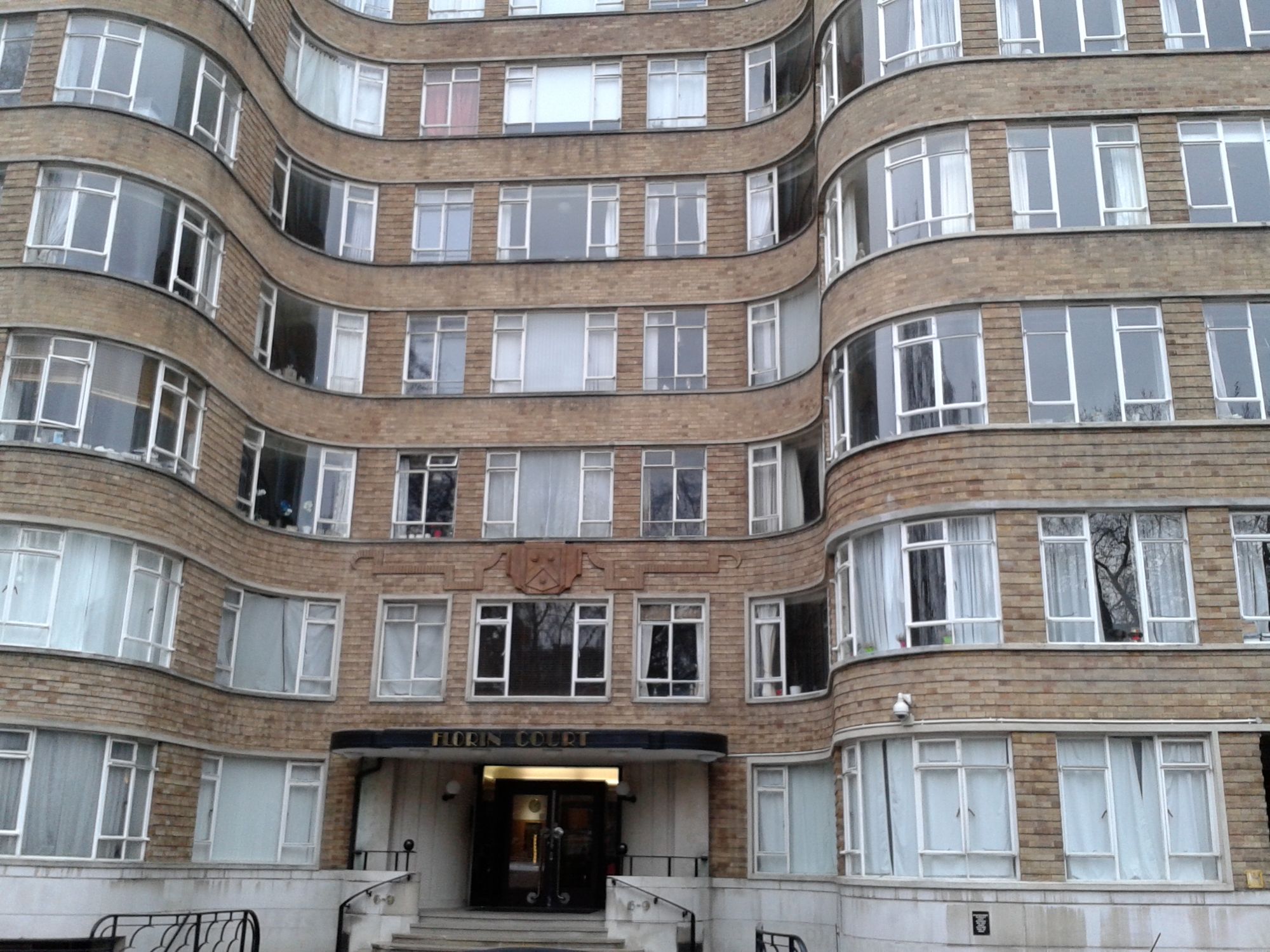 Photo of  Whitehaven Mansions, the  art deco block of flats that featured in the the TV Poirot series.