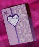 With love Hearts and Butterfly soft pink including box
