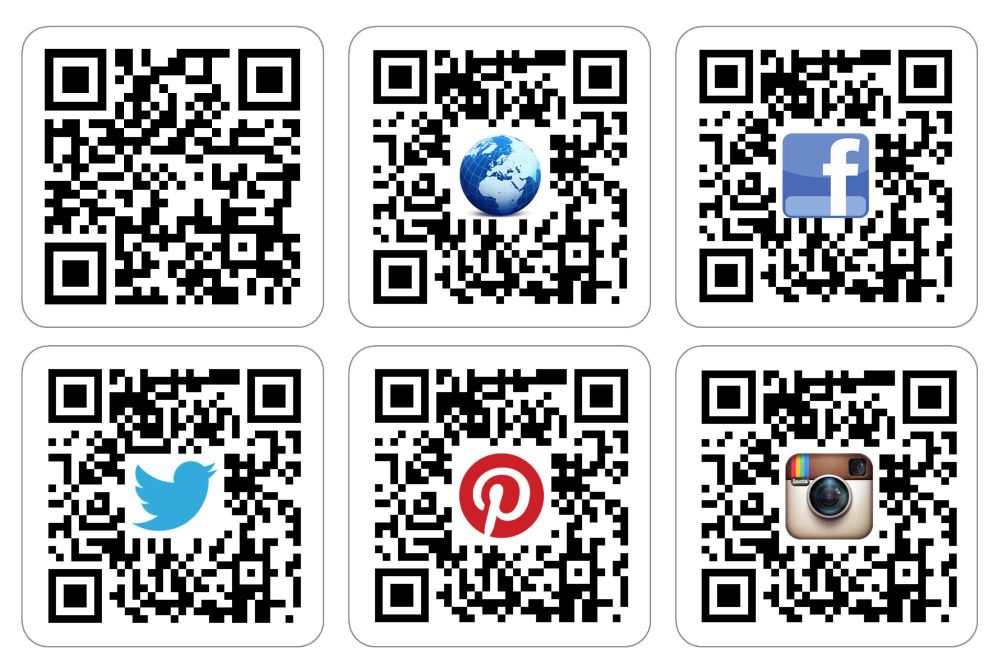 QR Code Printed Stickers - 1000 Sticky Labels with optional logo