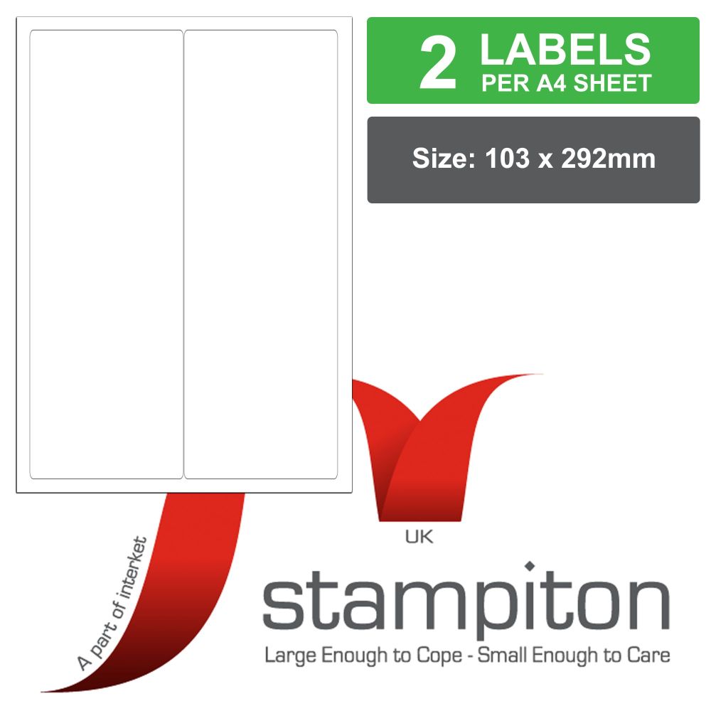 Stampiton Address Labels 100 A4 sheets 2 labels per sheet