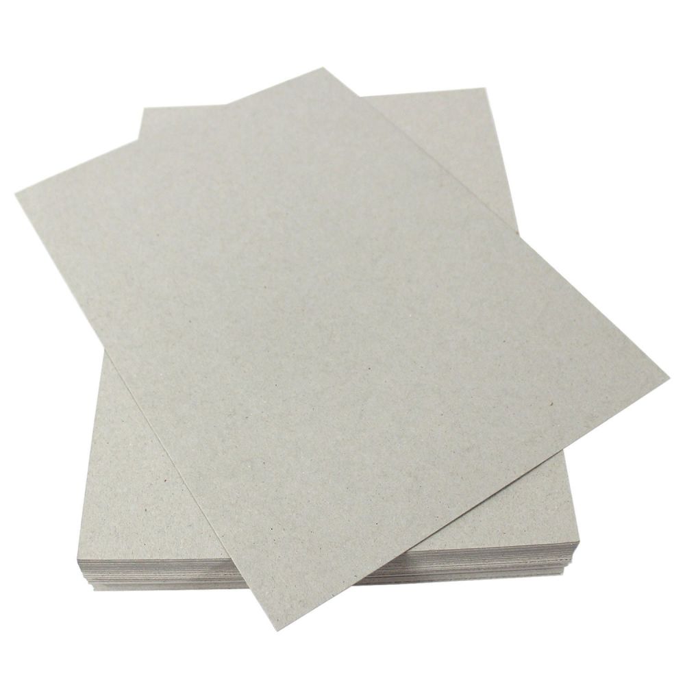 100 A4 Packing Cards Stiffeners Grey Craft Board - 315gsm