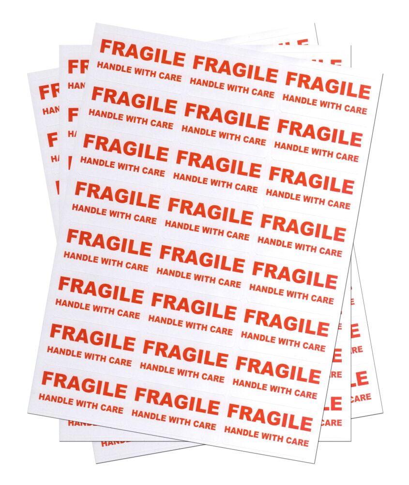 1200 FRAGILE - HANDLE WITH CARE - Medium Labels