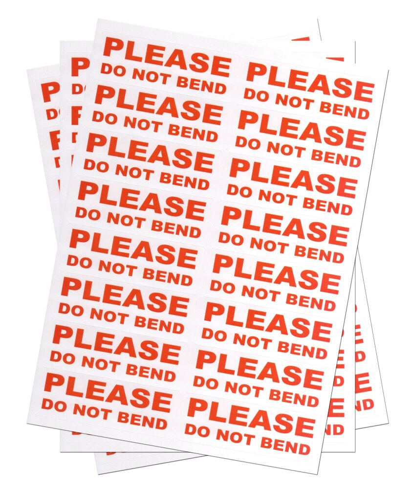 800 PLEASE DO NOT BEND - Large Labels