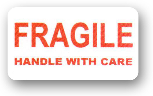 Small Fragile Label - 38mm x 21.2mm