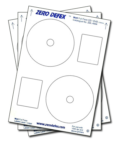 Zero Defex ZDL4004 CD Labels