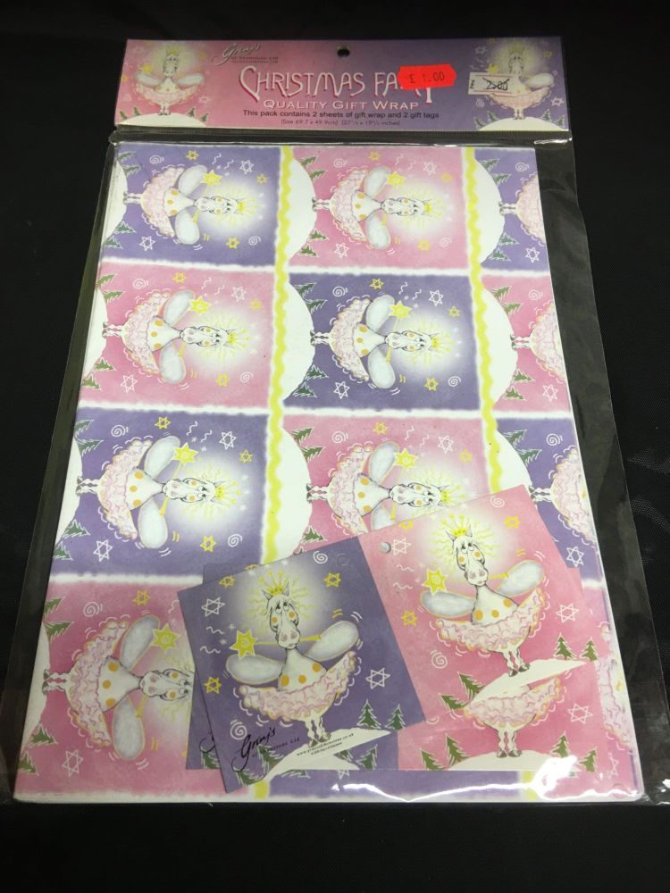 ChristmasFairy gift wrap Was £2.00