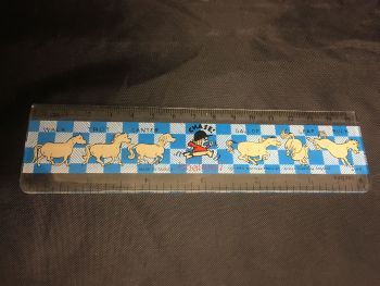 Small Thelwell Blue Check Ruler Was 80p