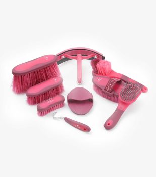Premier Equine Soft Touch Grooming Kit - Wine / Fuchsia