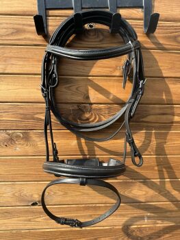 Comfort Bridle White Stitching With Rubber Reins RRP £60