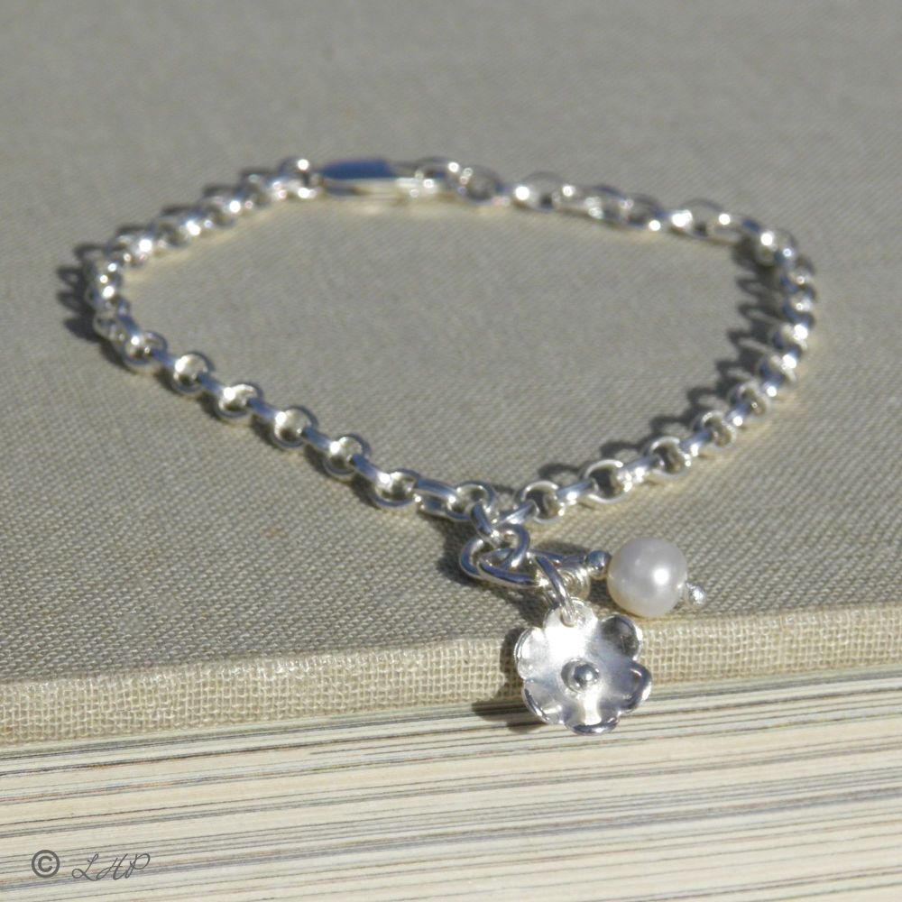 Silver Charm Bracelet for Adults or Children - BCB1