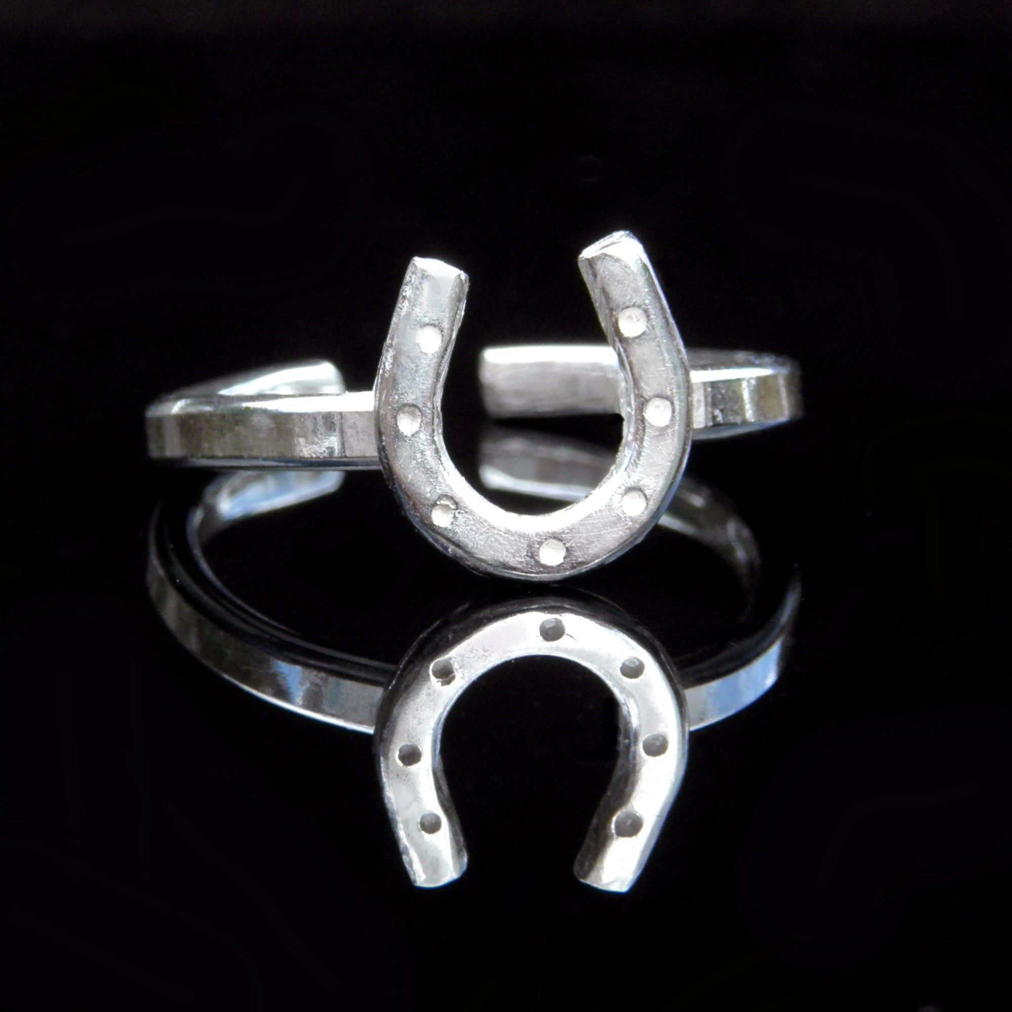 Silver Horseshoe Charm Handmade 925 Sterling Silver Lucky Charm