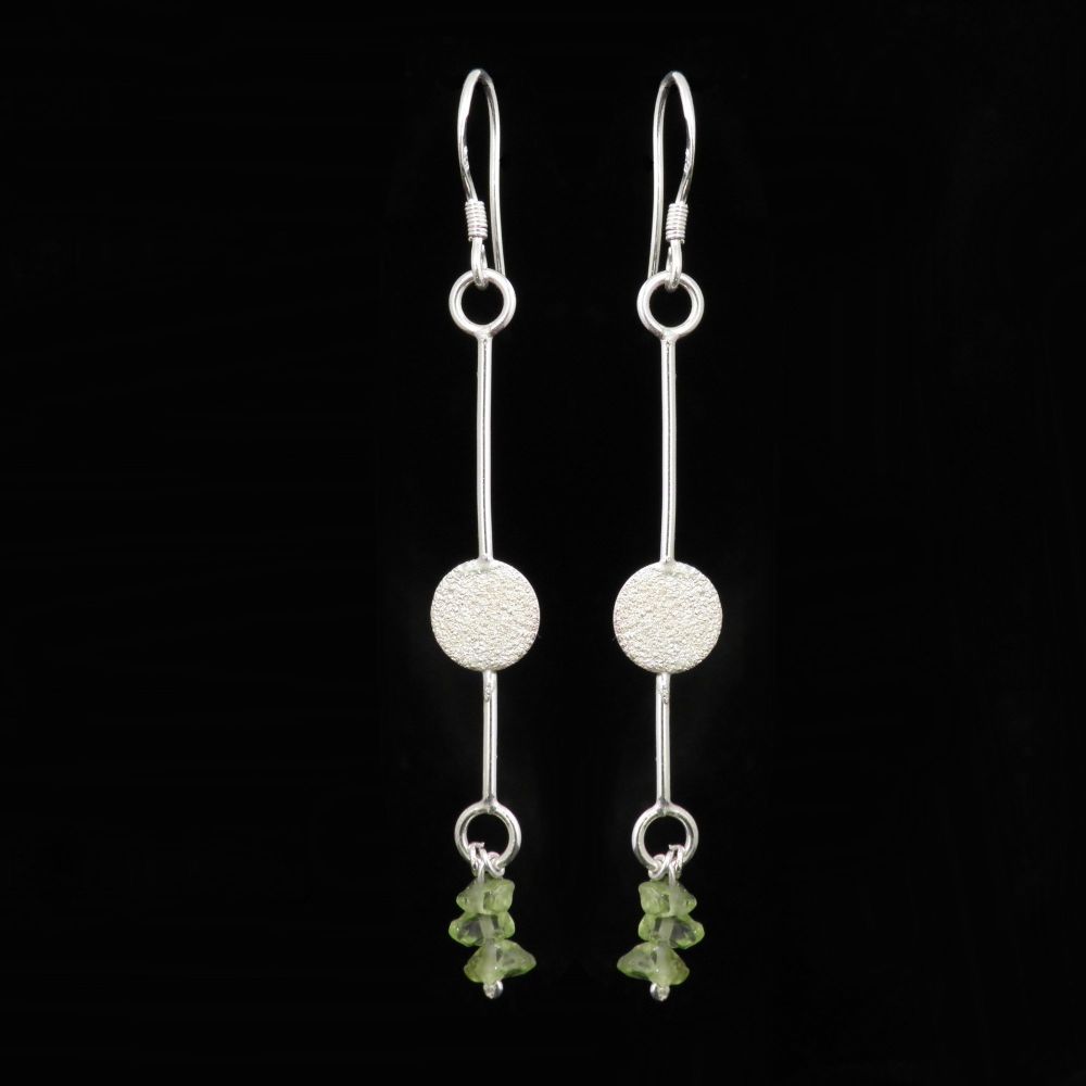 Silver and Peridot Earrings - GCE11