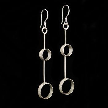 Silver Hoop Earrings "Unity Link" - DDE18