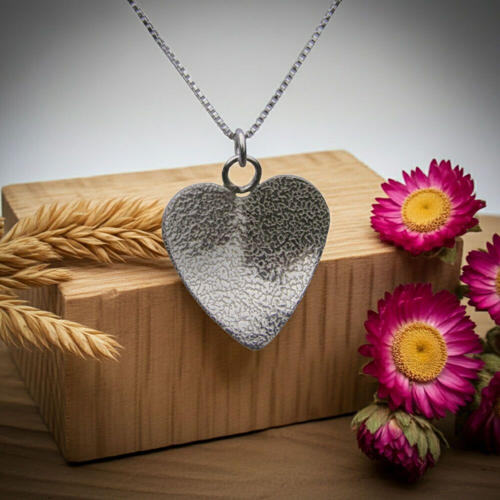 Sterling Silver Love Heart  Pendant - JTAP3
