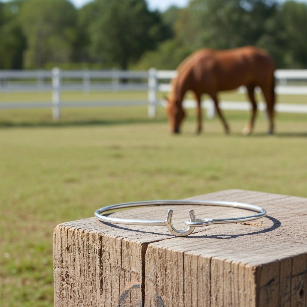Silver Horseshoe Bracelet - HCB1