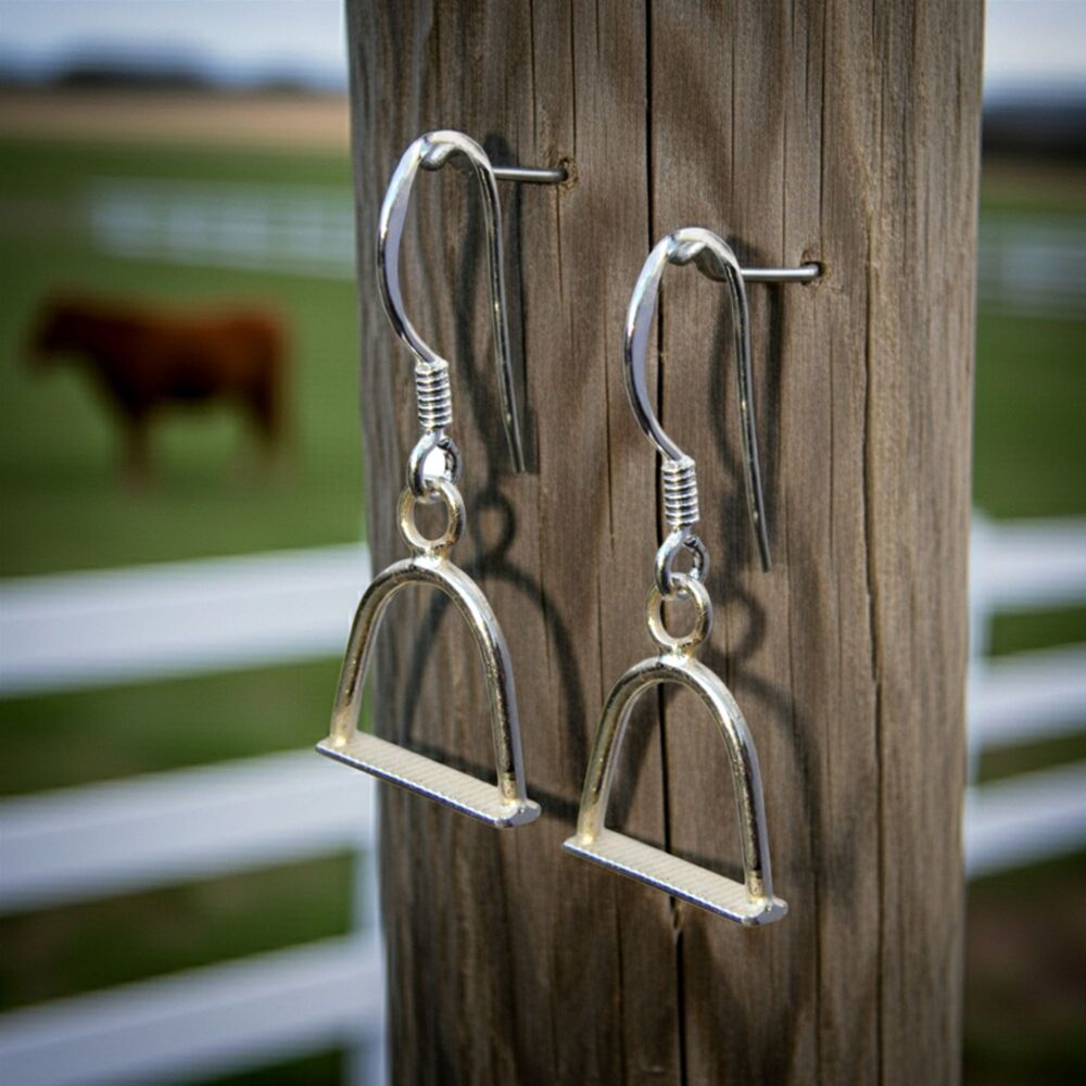 Silver Stirrup Earrings - HCE2