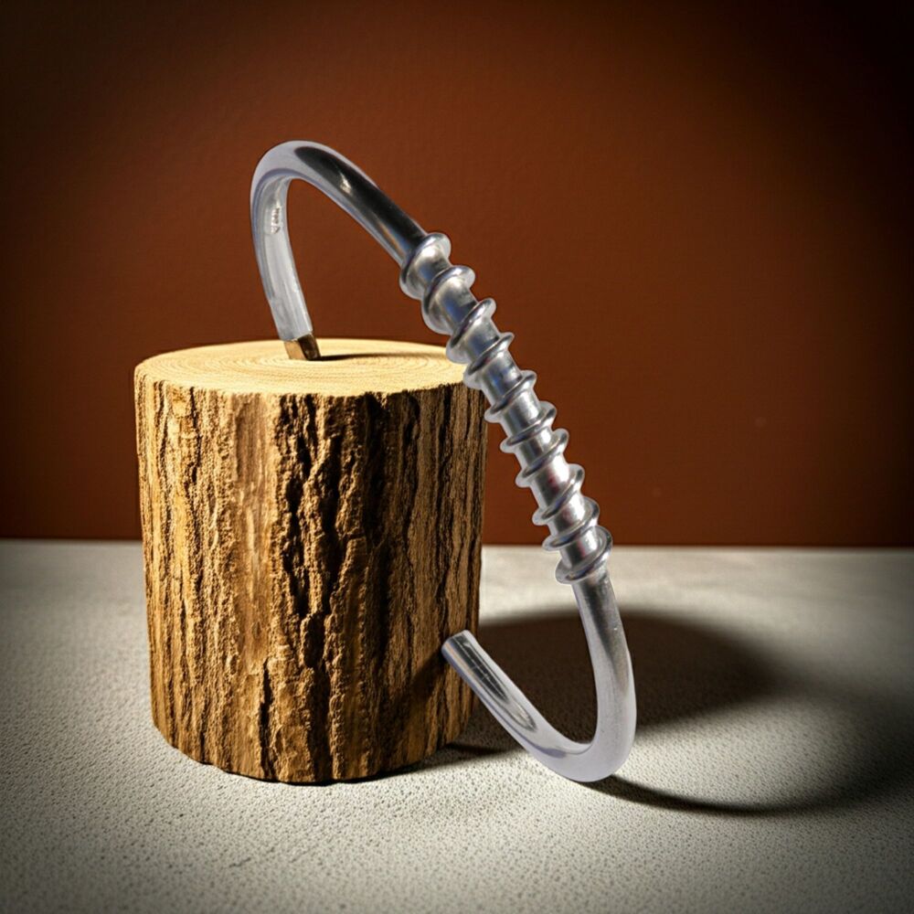 SOLID Silver Torc For Women - DDB1