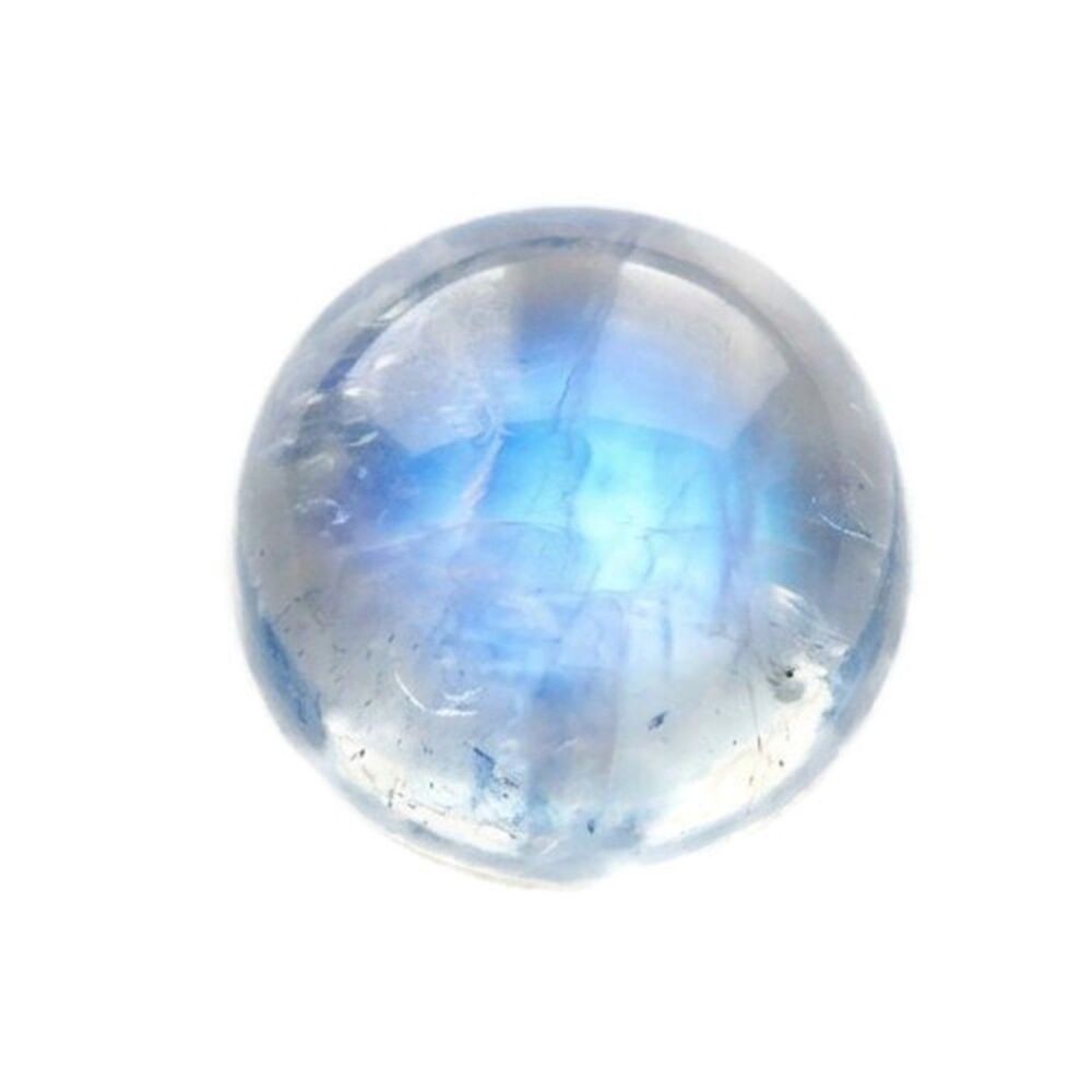9mm Round Rainbow Moonstone Cabochon - Moo9Rd
