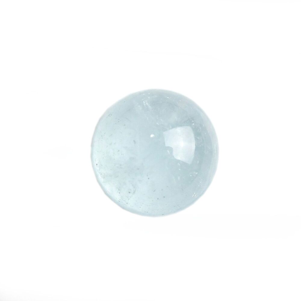 8mm Round Milky Green / Blue Aquamarine Cabochon - AQU8Rd