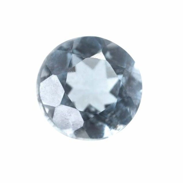 3m Round Light Blue Faceted Aquamarine - AQU3FRd
